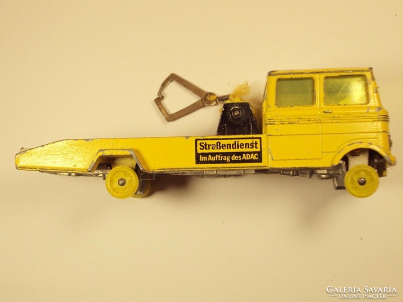 Retro toy car ambulance trailer traffic goods siku mercedes benz lp 608 v 335 made in Germany