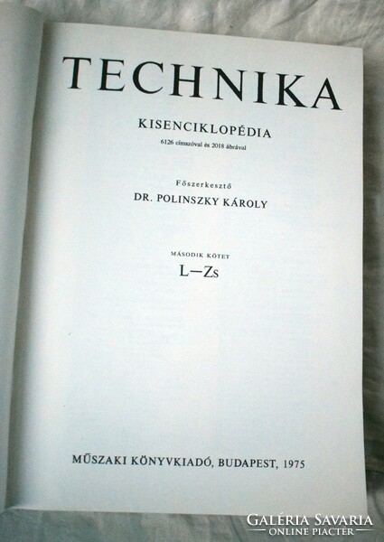 Small encyclopedia of technology a - zs two volumes dr. Károly Polonszky 1975 technical book
