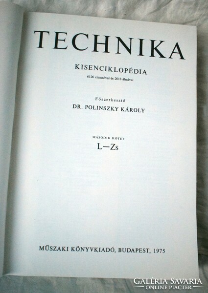 Technika kisenciklopédia A - Zs két kötet Dr. Polonszky Károly 1975 műszaki könyv