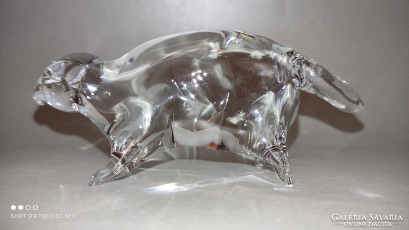 Üveg szobor tapír ritka forma vélhetően svéd