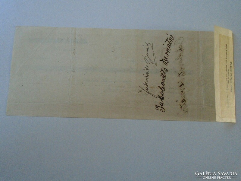 Za424.3 Old bill of exchange twenty-filer stamp 1912 - defaced Jacobovits bernát arad