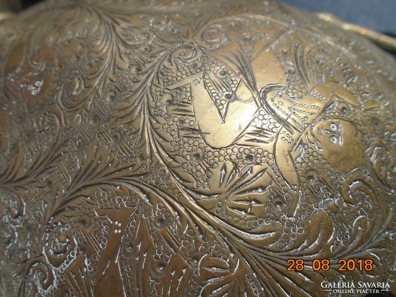 16-18 Sz.Mogul imperial vishnu copper bronze floor vase with snake pliers 52 cm