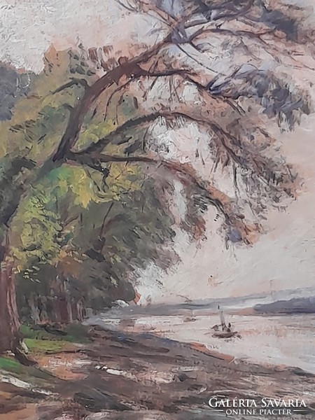 Egerváry potemkin branch: a painting of the Mosquito Island near Újpest