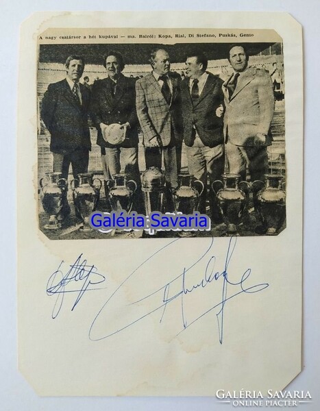 Golden team rifle real madrid di stefano dedicated photo from 1982 soccer football relic