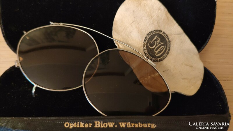 Clip-on sunglasses from the 1940s