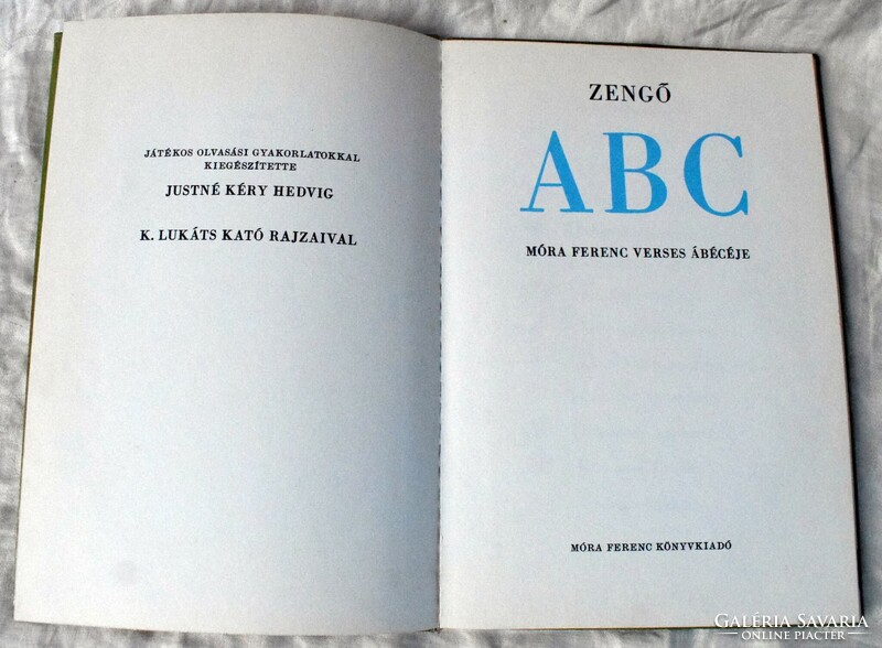 Zengő ABC Justné Kéry Hedvig 1980 mesekönyv