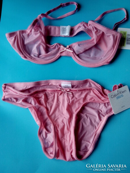 Vintage calvin klein underwear bikini bra panties together 80 b/m