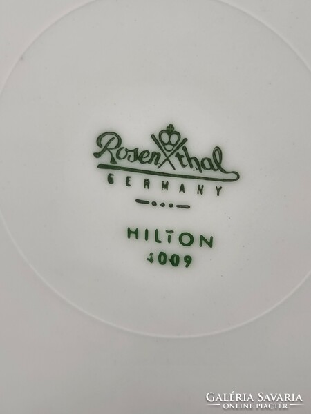 Rosenthal hilton German porcelain set of 6 cake plates, based on the design of Hans Theo Baumann, xx.Sz