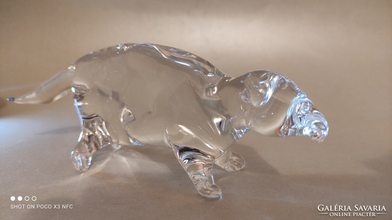 Üveg szobor tapír ritka forma vélhetően svéd