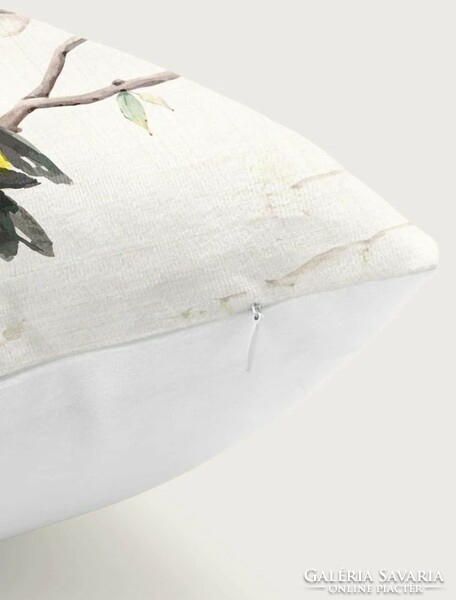 Unique decorative pillow cover, pillow cover with a bird motif