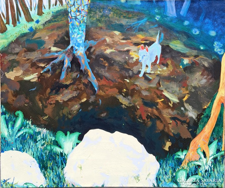 Ism, festő : Az erdő, hatalmas, 110x130 cm.,modern