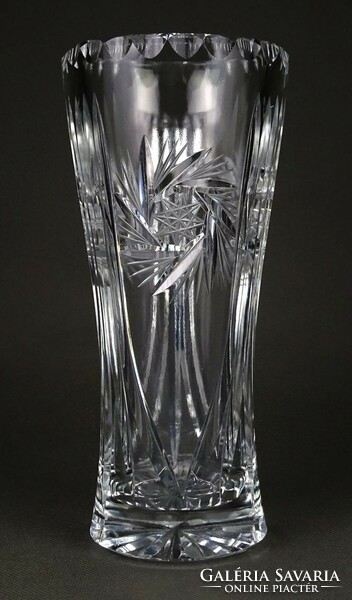 1M508 Hibátlan csiszolt kristály váza 20 cm