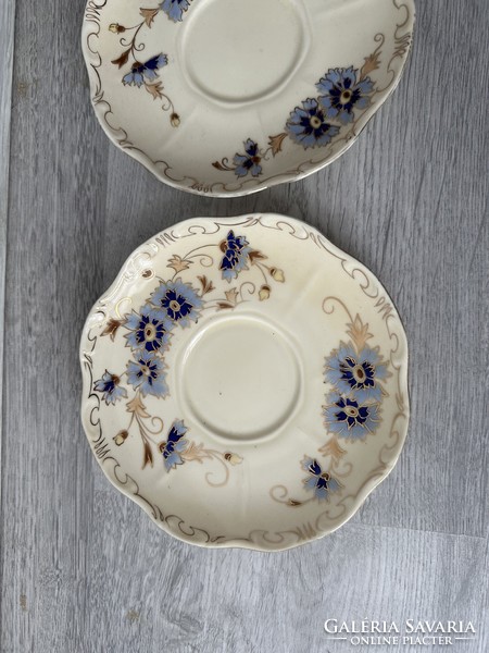 2 Zsolnay cornflower pattern tea cup coasters