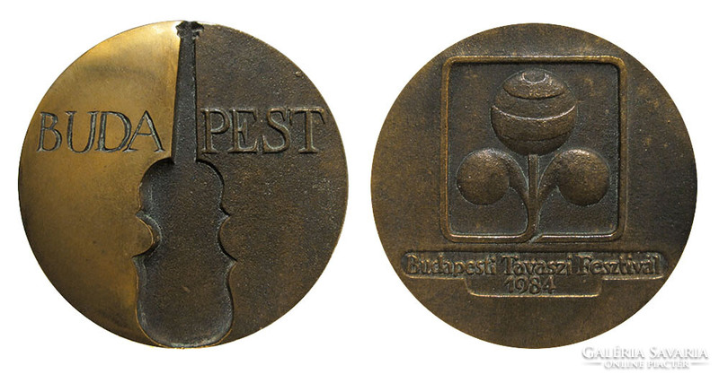 Budapest Spring Festival 1984 commemorative medal - /violin/