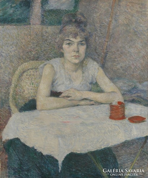 Lautrec - Lány az asztalnál - vakrámás vászon reprint