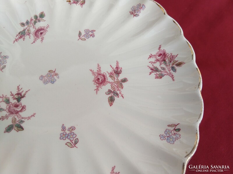 Antique pink, footed cookie tray, smaller cake stand.,21.5X 11.5 cm,,