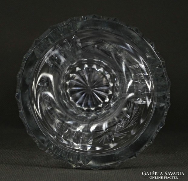 1M508 Hibátlan csiszolt kristály váza 20 cm