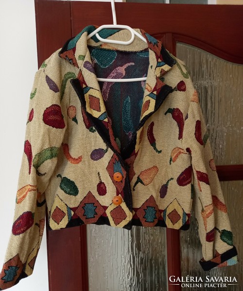 New hot chilli pepper women's woven unique tapestry jacket usa s/m