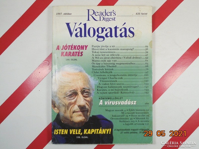 Régi retro Reader's Digest Válogatás újság magazin 1997. október - Ajándékba születésnapra