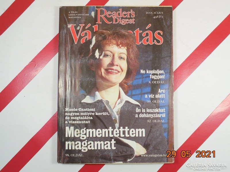 Régi retro Reader's Digest Válogatás újság magazin 2001. július - Ajándékba születésnapra