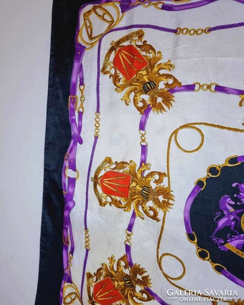 Silk vintage women's shawl 90x90 cm. (3454)