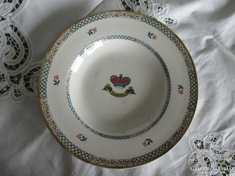 Antik BWM&Co (Brown,Westhead,More & Co) angol fajansz tányér francia behozatali jeggyel