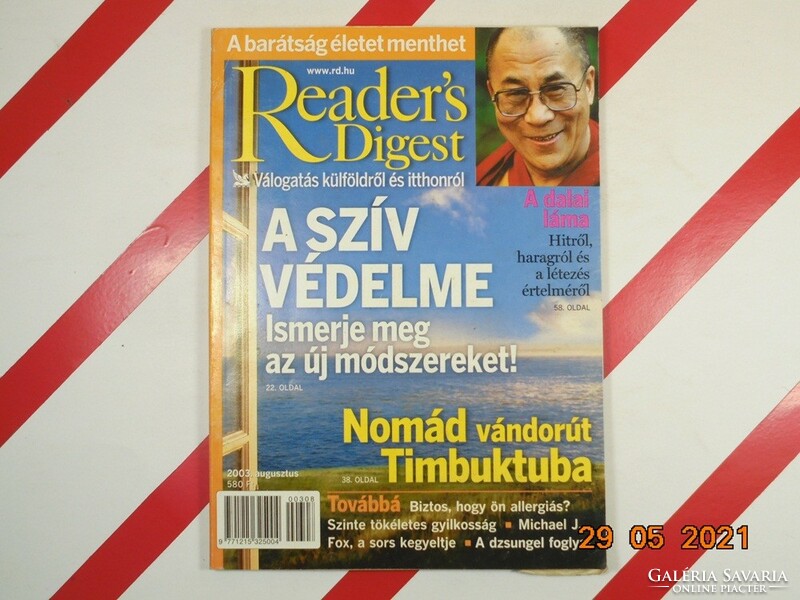 Régi retro Reader's Digest Válogatás újság magazin 2003. augusztus - Ajándékba születésnapra