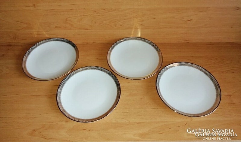 Bavaria mitterteich porcelain gold-edged small plate 4 pieces in one 19.8 cm (2p)