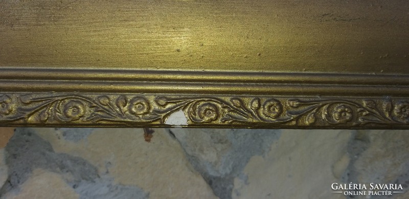 Antique gilded wooden frame 139 cm x 71 cm