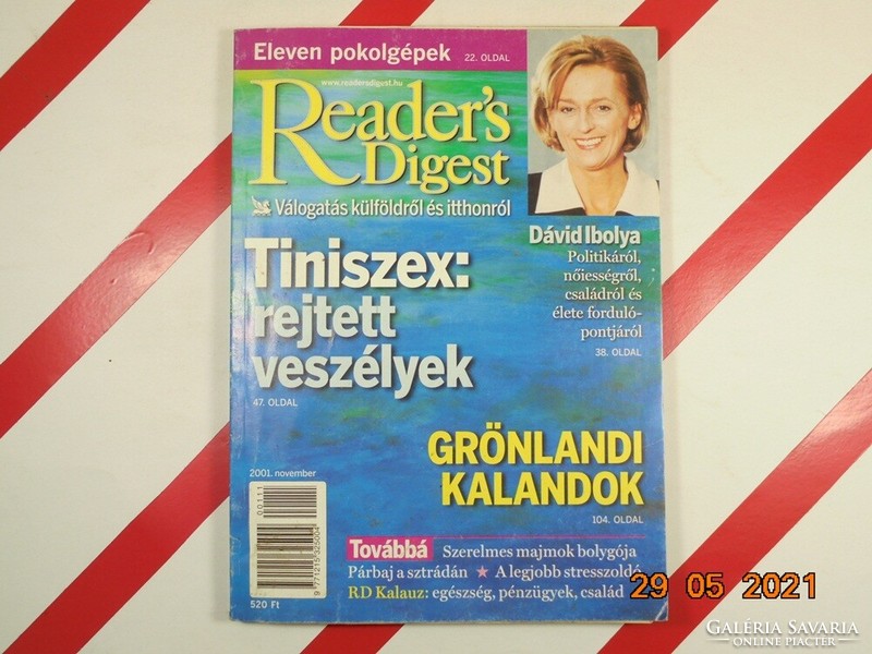 Old retro reader's digest selection newspaper magazine November 2001 - as a birthday present