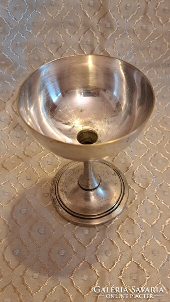Rare silver-plated chalice, glass (m3554)