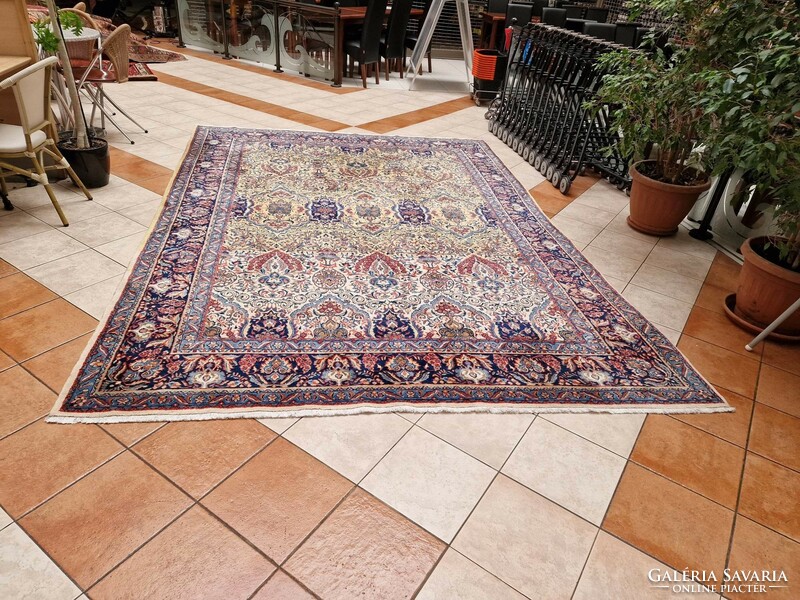 Collector's item! Original Iranian qum 265x370 hand-knotted wool Persian carpet bfz_323