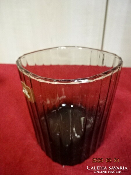 Luminarc francia füst üveg pohár, négy darab. Magassága 9 cm. Jókai.