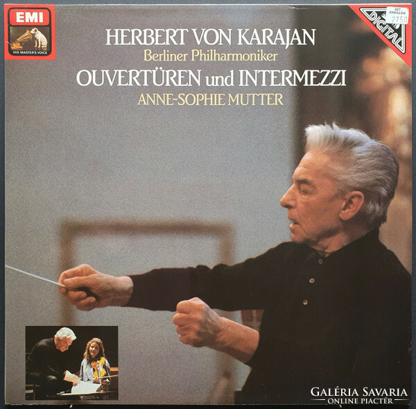 Herbert von Karajan - Anne-Sophie Mutter - Berlin Philharmonic - Overtures and Intermezzi (LP,