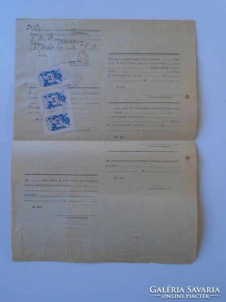 ZA431.4  Marhalevél kölcsön fedezet  Magyar Nemzeti Bank - 1954
