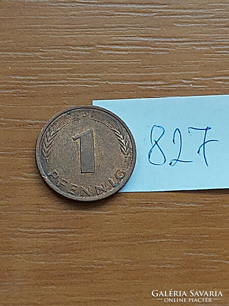 30 FT / DB NÉMETORSZÁG NSZK 1 PFENNIG 1980 D,  827