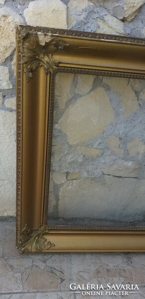 Antik üvegezett blondel keret 103 cm x 68 cm