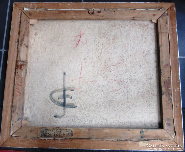 Doór Ferenc:festmény, képcsarnokos, jelzezett, 69 x59,5 , 51 x 60, 5 cm, olaj, vászon.