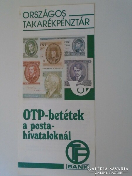 Za430.1 Otp deposits at post offices 1990