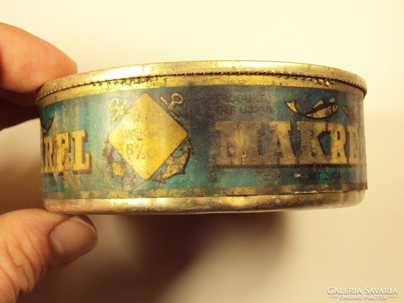 Retro Mackerel makréla hal konzerv doboz konzervdoboz - USSR Szovjet-orosz - 1980-as évekből