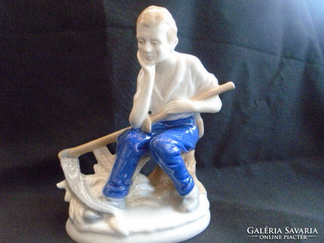 Old German porcelain of larger size during the mowing rest