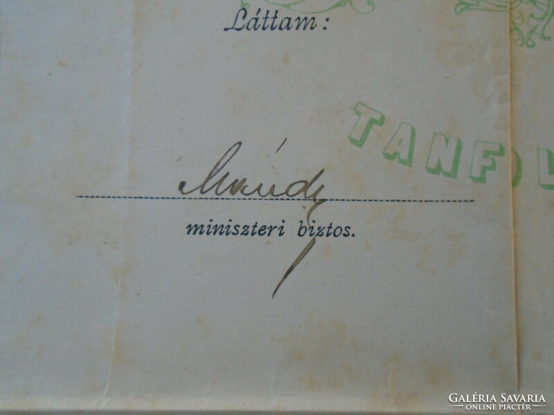 Za431.1 Old document departure certificate -post and televírda course Pollák Frigyes small-szállás 1895