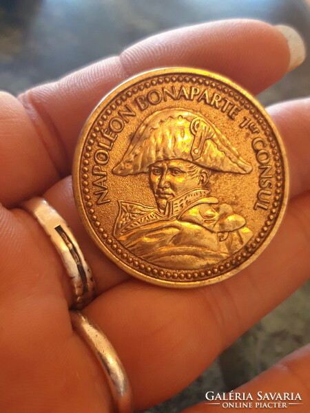 Napoleon Bonaparte 1st consul - gilded medal