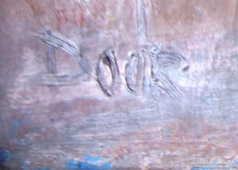 Doór Ferenc:festmény, képcsarnokos, jelzezett, 69 x59,5 , 51 x 60, 5 cm, olaj, vászon.