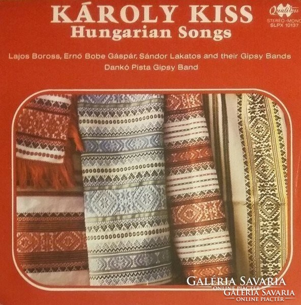 Hungarian Songs - Kiss Károly bakelit lemez
