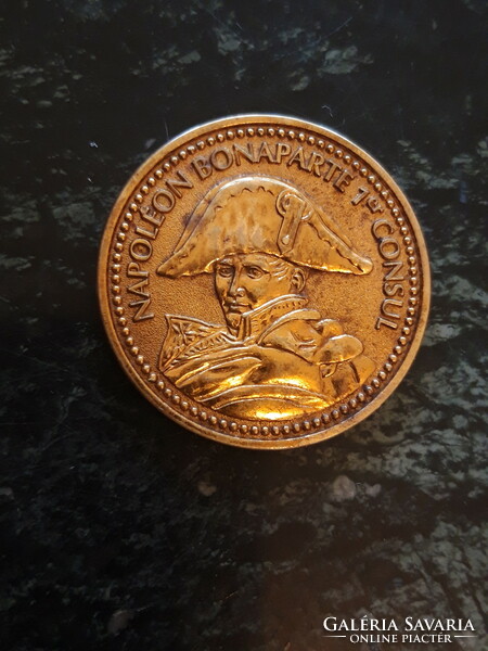 Napoleon Bonaparte 1st consul - gilded medal