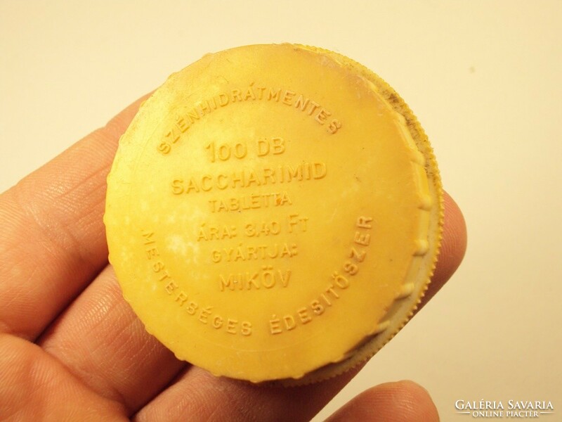 Old retro saccharimide tablet sweetener miköv manufacturer 1970s