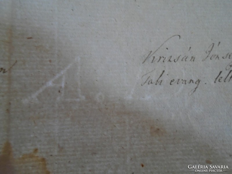 Za425.9 Old document tab - 1848 receipt 19 frt 40 kr. - József Krizsán tabi ev. Pastor