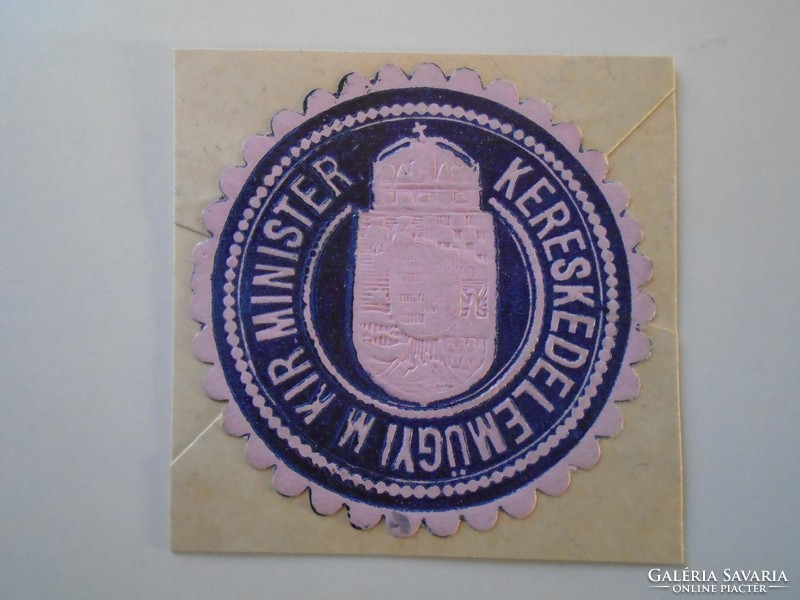 Za428.17 Letter seal m.Kir. Minister of Commerce