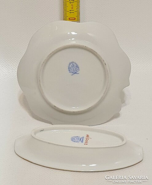 Herendi zöld Apponyi mintás porcelán tálka 2 db (2580)